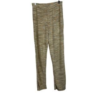 French Rags Pants Women Size 1 Small Travel Knit Pull On Neutral Stripe Comfort